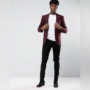 Original Penguin Maroon Blazer for Men